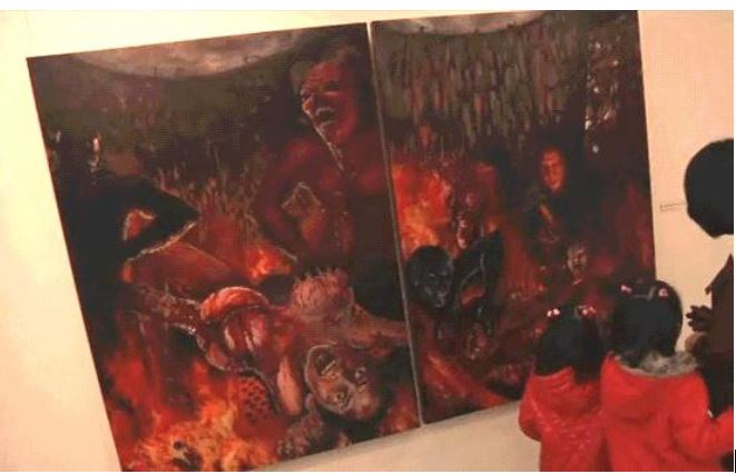 Painting the scenes in Hell Painting the scenes in Hell